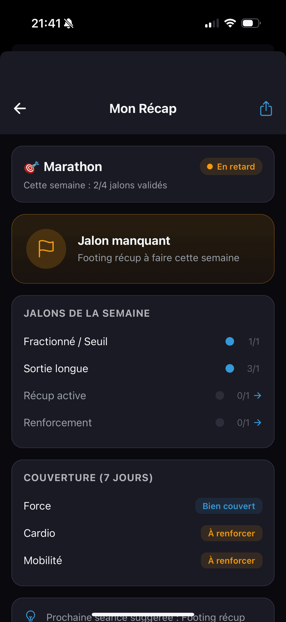 TONIQ — Progression et continuité système